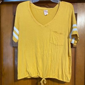 Yellow Casual Flowy Top
